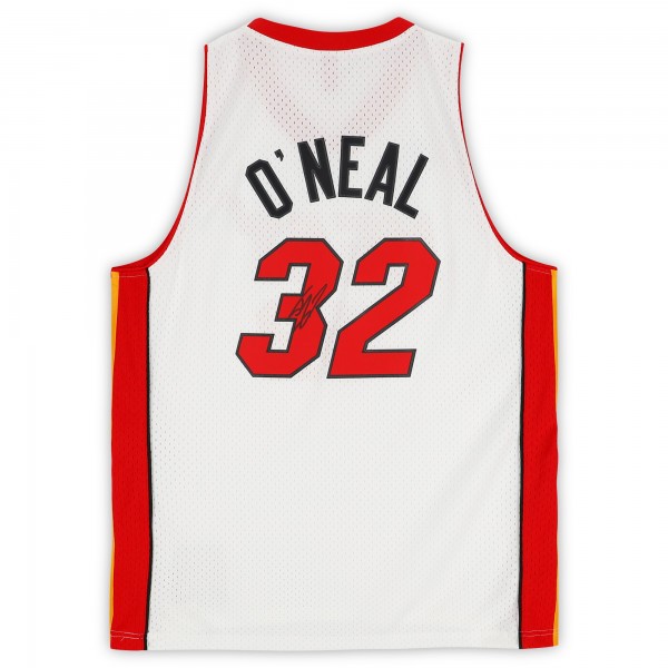 Игровая джерси Shaquille ONeal Miami Heat Autographed Fanatics Authentic White 2005-06 Mitchell & Ness Swingman