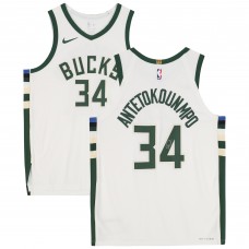 Giannis Antetokounmpo Milwaukee Bucks Autographed Fanatics Authentic White Nike Association Edition Authentic Jersey