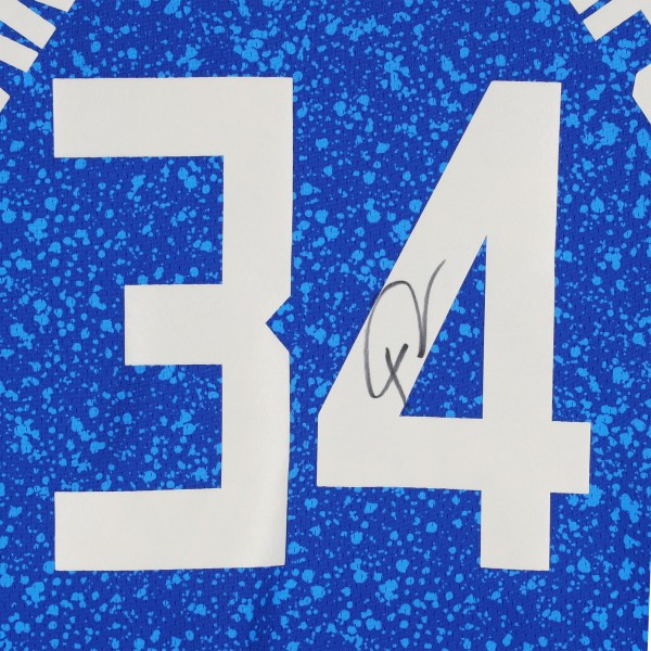 Giannis Antetokounmpo Milwaukee Bucks Autographed Fanatics Authentic Royal Nike 2023-24 City Edition Swingman Jersey