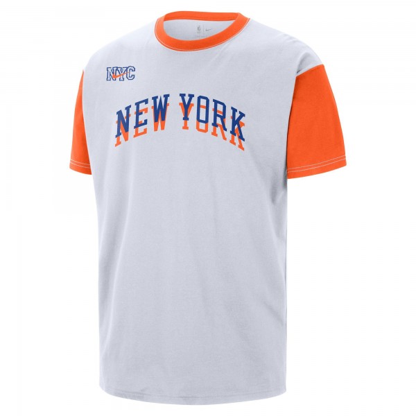 Футболка New York Knicks Nike 2024/25 City Edition Courtside Color Block - White