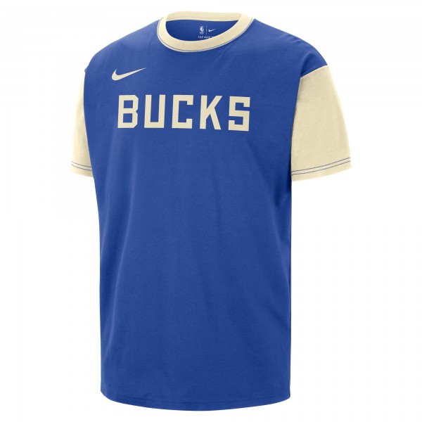 Футболка Milwaukee Bucks Nike 2024/25 City Edition Courtside Color Block - Royal