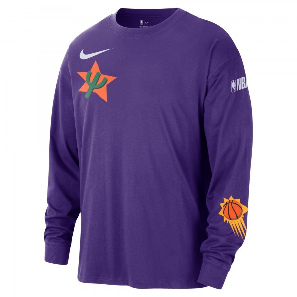 Футболка с длинным рукавом Phoenix Suns Nike 2024/25 City Edition Courtside Max90 Heavyweight - Purple