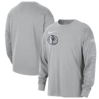 Футболка с длинным рукавом Dallas Mavericks Nike 2024/25 City Edition Courtside Max90 Heavyweight - Silver