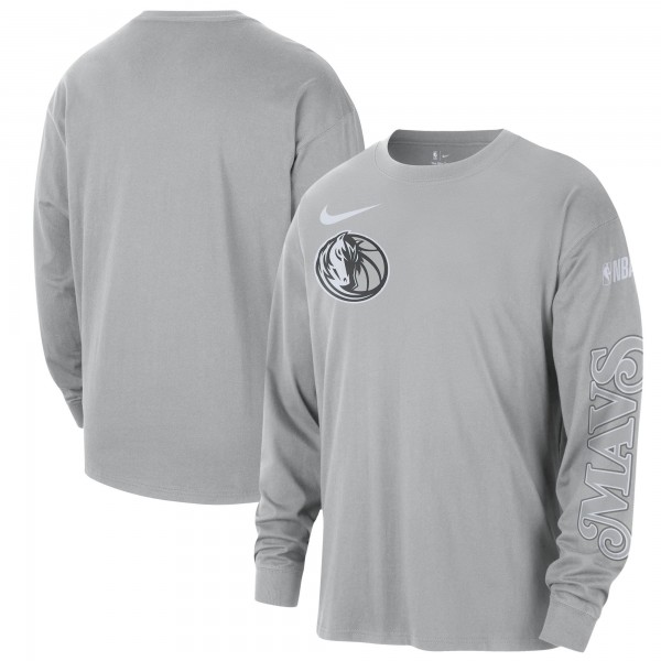 Футболка с длинным рукавом Dallas Mavericks Nike 2024/25 City Edition Courtside Max90 Heavyweight - Silver