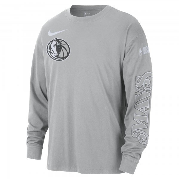 Футболка с длинным рукавом Dallas Mavericks Nike 2024/25 City Edition Courtside Max90 Heavyweight - Silver