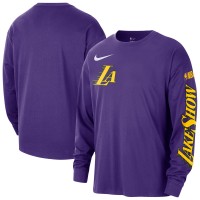 Футболка с длинным рукавом Los Angeles Lakers Nike 2024/25 City Edition Courtside Max90 Heavyweight - Purple