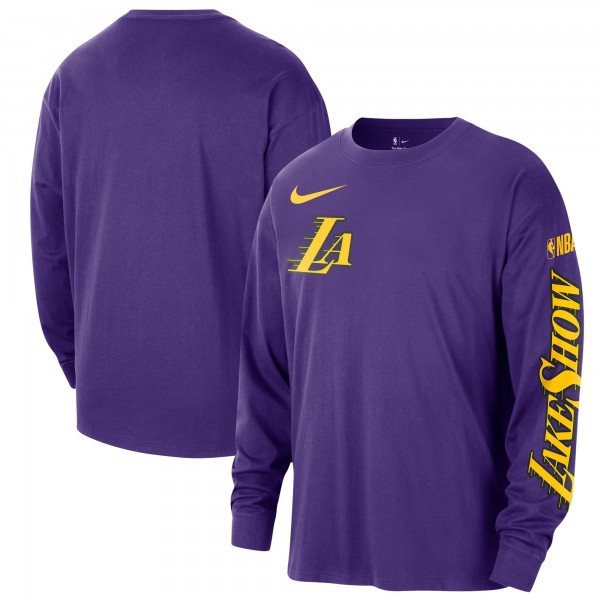 Футболка с длинным рукавом Los Angeles Lakers Nike 2024/25 City Edition Courtside Max90 Heavyweight - Purple
