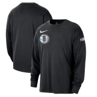 Футболка с длинным рукавом Brooklyn Nets Nike 2024/25 City Edition Courtside Max90 Heavyweight - Black