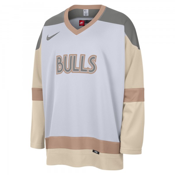Игровая джерси Chicago Bulls Nike 2024/25 City Edition Courtside Heavyweight Hockey - White
