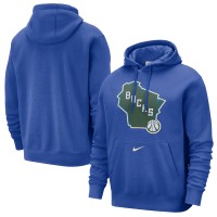 Толстовка Milwaukee Bucks Nike 2024/25 City Edition Essential Club - Royal