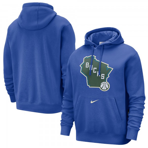 Толстовка Milwaukee Bucks Nike 2024/25 City Edition Essential Club - Royal