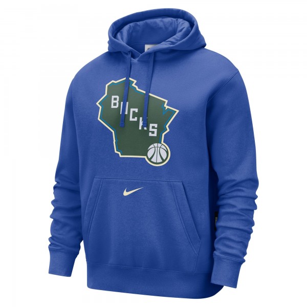 Толстовка Milwaukee Bucks Nike 2024/25 City Edition Essential Club - Royal