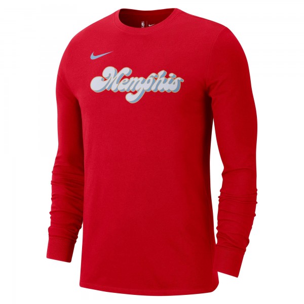 Футболка с длинным рукавом Memphis Grizzlies Nike 2024/25 City Edition Essential Logo - Red