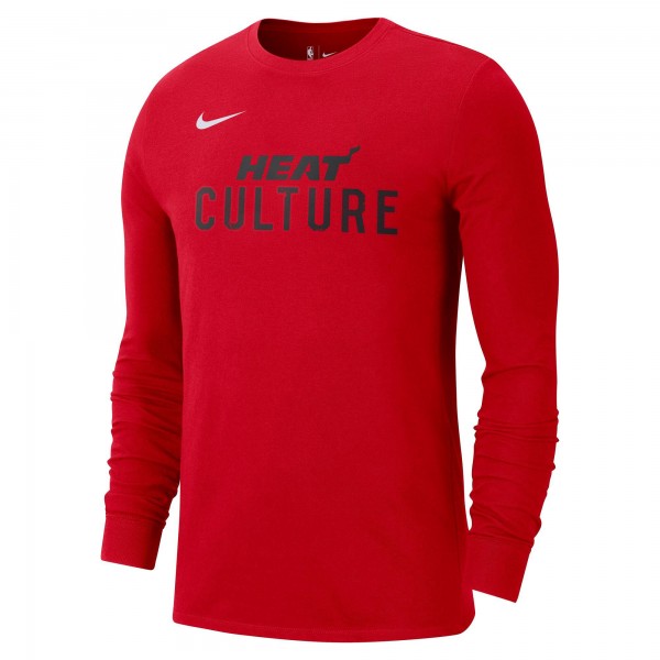 Футболка с длинным рукавом Miami Heat Nike 2024/25 City Edition Essential Logo - Red