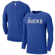 Футболка с длинным рукавом Milwaukee Bucks Nike 2024/25 City Edition Essential Logo - Royal