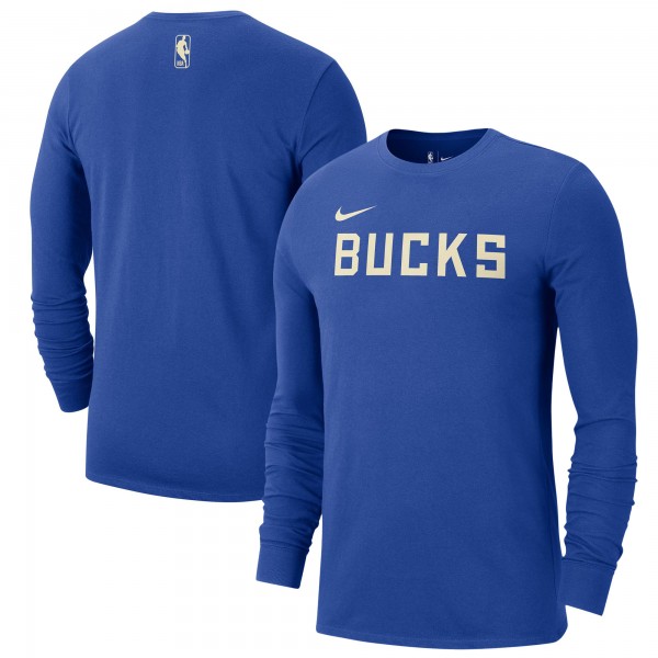 Футболка с длинным рукавом Milwaukee Bucks Nike 2024/25 City Edition Essential Logo - Royal