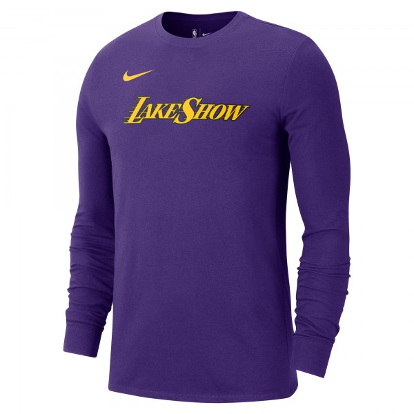 Футболка с длинным рукавом Los Angeles Lakers Nike 2024/25 City Edition Essential Logo - Purple