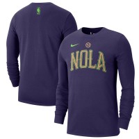 Футболка с длинным рукавом New Orleans Pelicans Nike 2024/25 City Edition Essential Logo - Purple