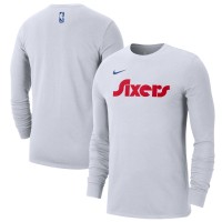 Футболка с длинным рукавом Philadelphia 76ers Nike 2024/25 City Edition Essential Logo - White