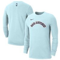 Футболка с длинным рукавом San Antonio Spurs Nike 2024/25 City Edition Essential Logo - Light Blue