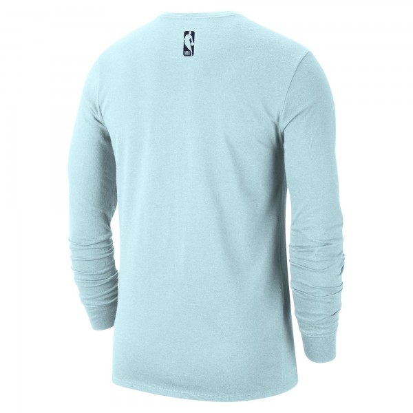 Футболка с длинным рукавом San Antonio Spurs Nike 2024/25 City Edition Essential Logo - Light Blue
