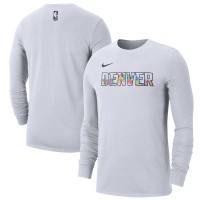 Футболка с длинным рукавом Denver Nuggets Nike 2024/25 City Edition Essential Logo - White