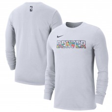 Футболка с длинным рукавом Denver Nuggets Nike 2024/25 City Edition Essential Logo - White