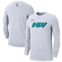 Футболка с длинным рукавом Indiana Pacers Nike 2024/25 City Edition Essential Logo - White