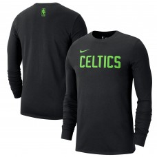 Футболка с длинным рукавом Boston Celtics Nike 2024/25 City Edition Essential Logo - Black