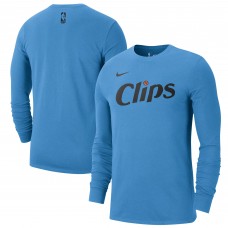 Футболка с длинным рукавом LA Clippers Nike 2024/25 City Edition Essential Logo - Blue