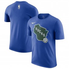 Футболка Milwaukee Bucks Nike 2024/25 City Edition Essential Logo - Royal