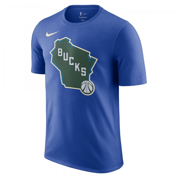 Футболка Milwaukee Bucks Nike 2024/25 City Edition Essential Logo - Royal