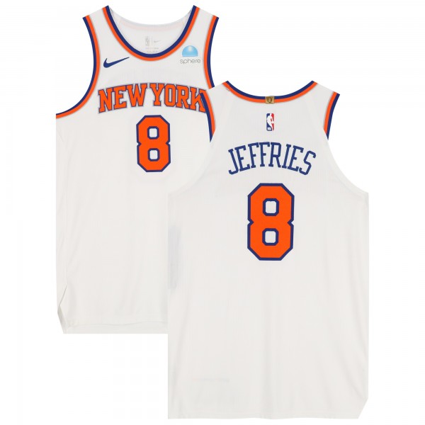 DaQuan Jeffries New York Knicks Fanatics Authentic Game-Used #8 White Nike Jersey vs. Minnesota Timberwolves on November 20, 2023 - Size 50+4