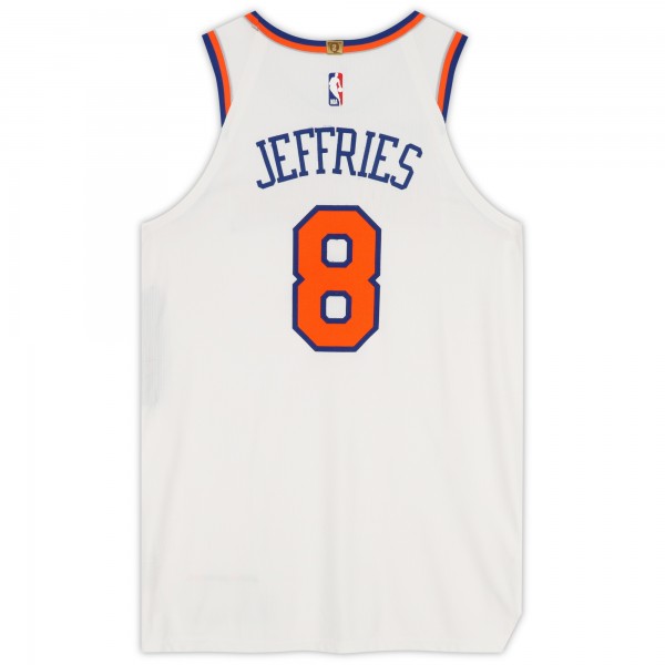 DaQuan Jeffries New York Knicks Fanatics Authentic Game-Used #8 White Nike Jersey vs. Minnesota Timberwolves on November 20, 2023 - Size 50+4