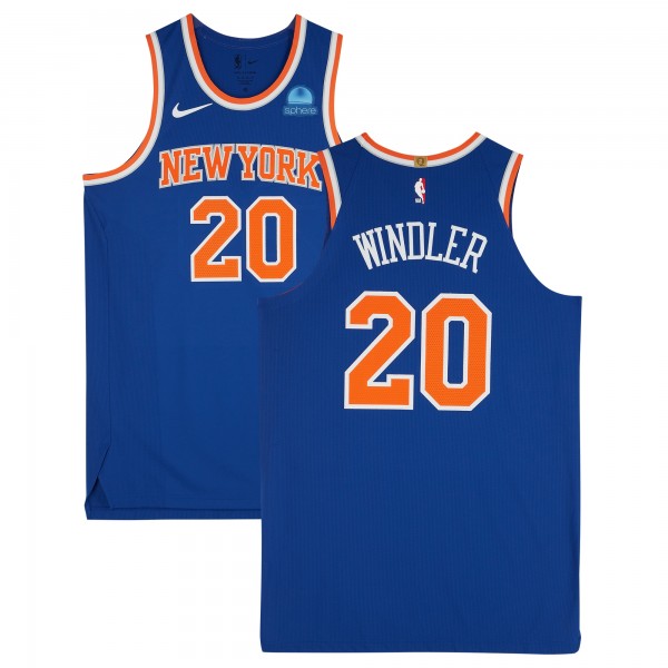 Dylan Windler New York Knicks Fanatics Authentic Game-Used #20 Blue Nike Jersey vs. New Orleans Pelicans on October 28, 2023 - Size 50+4