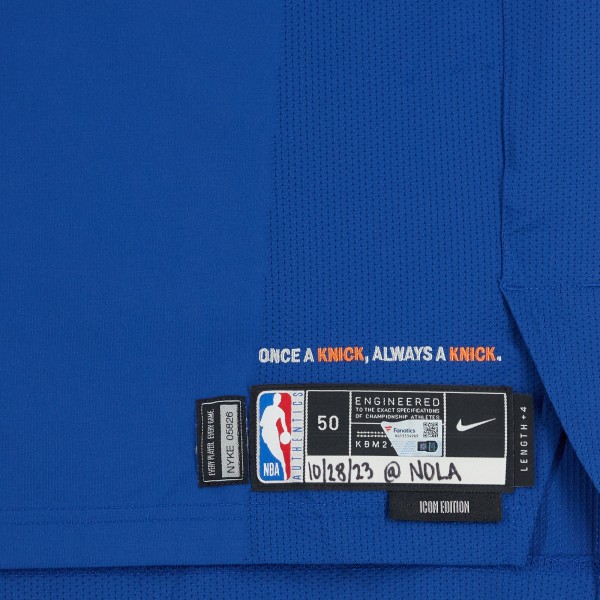 Dylan Windler New York Knicks Fanatics Authentic Game-Used #20 Blue Nike Jersey vs. New Orleans Pelicans on October 28, 2023 - Size 50+4