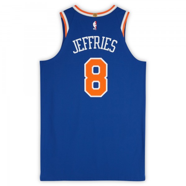 DaQuan Jeffries New York Knicks Fanatics Authentic Game-Used #8 Blue Nike Jersey vs. New Orleans Pelicans on October 28, 2023 - Size 50+4