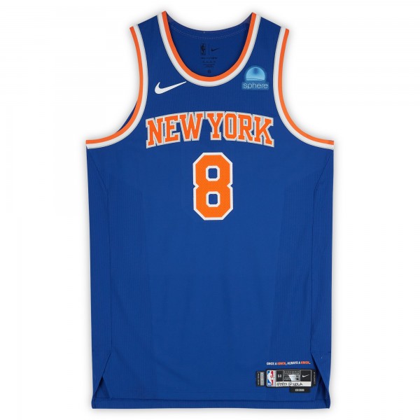DaQuan Jeffries New York Knicks Fanatics Authentic Game-Used #8 Blue Nike Jersey vs. New Orleans Pelicans on October 28, 2023 - Size 50+4