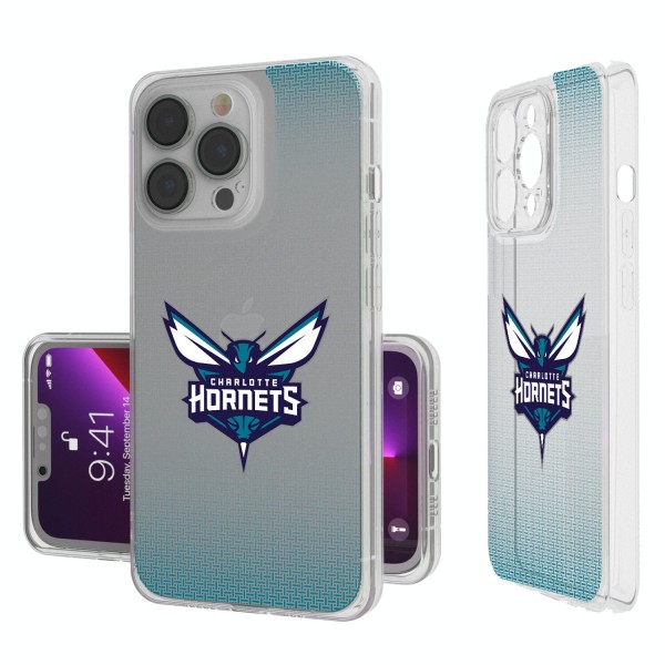Charlotte Hornets Linen Logo iPhone Clear Case