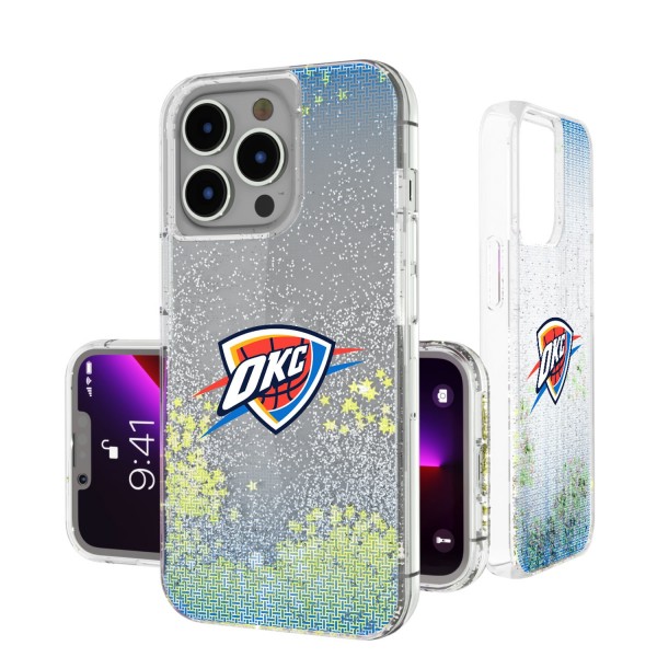 Oklahoma City Thunder Linen Logo iPhone Glitter Case