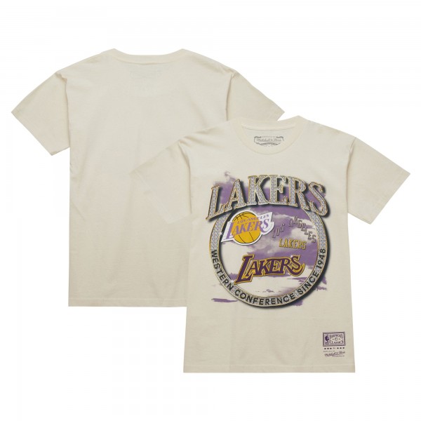 Футболка Los Angeles Lakers Mitchell & Ness Hardwood Classics Vintage Soul Crown Jewels - Tan