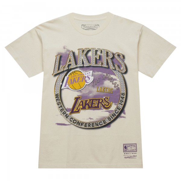 Футболка Los Angeles Lakers Mitchell & Ness Hardwood Classics Vintage Soul Crown Jewels - Tan