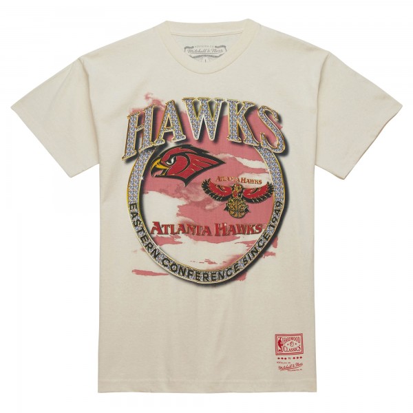 Футболка Atlanta Hawks Mitchell & Ness Hardwood Classics Vintage Soul Crown Jewels - Tan