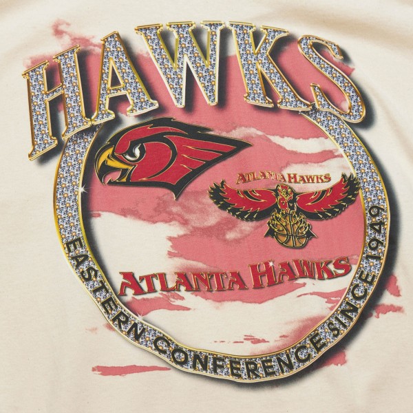 Футболка Atlanta Hawks Mitchell & Ness Hardwood Classics Vintage Soul Crown Jewels - Tan