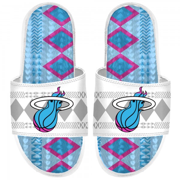 Шлепки Miami Heat ISlide White Shooting Touch Rwanda Pattern Gel