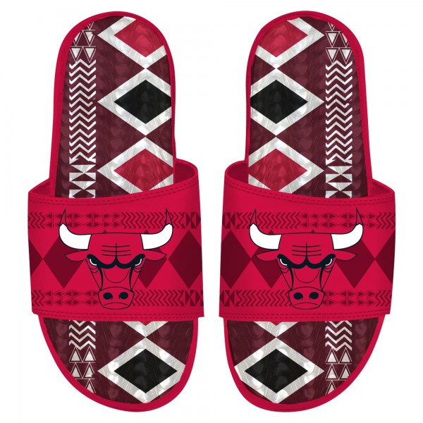 Шлепки Chicago Bulls ISlide Red Shooting Touch Rwanda Pattern Gel