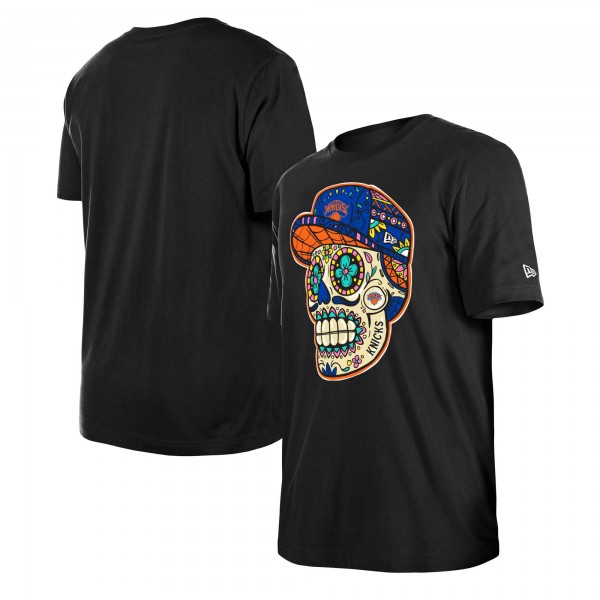 Футболка New York Knicks New Era Unisex Sugar Skull - Black