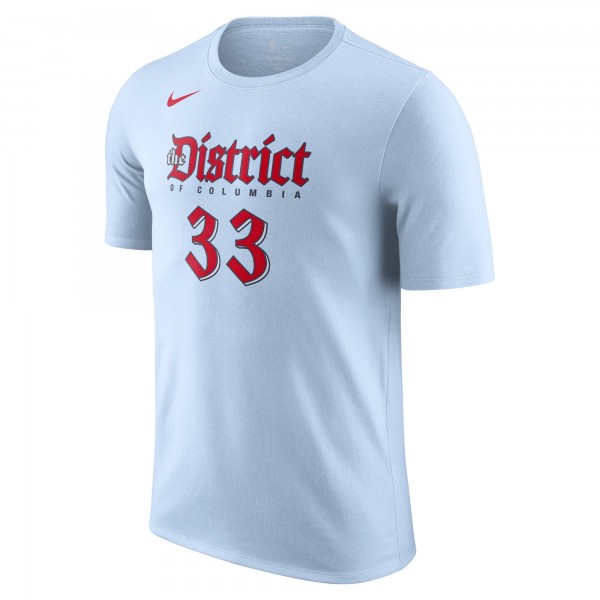 Washington Wizards Kyle Kuzma Nike Powder Blue 2024/25 City Edition Name & Number T-Shirt