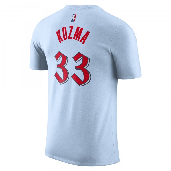 Washington Wizards Kyle Kuzma Nike Powder Blue 2024/25 City Edition Name & Number T-Shirt