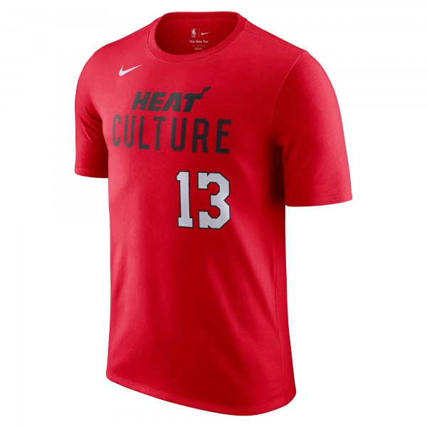 Футболка Bam Adebayo Miami Heat Nike 2024/25 City Edition Name & Number - Red